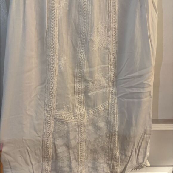 Knox Rose White Cotton Embroidered Lace Sleeveless Dress sz Small - Picture 6 of 9